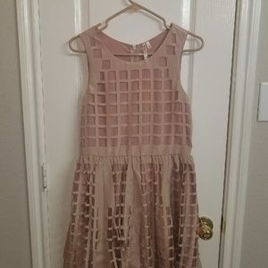 Women's Formal Skater Dress - Caged Design